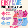 thumbnail image 4 of Girls Dream Step Yarn Crew Socks, 6 Pack, Soft Peek A Boo Style Breathable Socks, PINK, M, 4 of 9