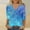 Multicolor, variant on Viluyesy V-Neck T-Shirt for Womens 3/4 Sleeves Shirt Tops Fashionable Loose Blouse Multicolor Size 3XL