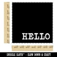 thumbnail image 2 of Hello Reversed Text in Box Square Rubber Stamp Stamping Scrapbooking Crafting - Medium 1.75in, 2 of 7