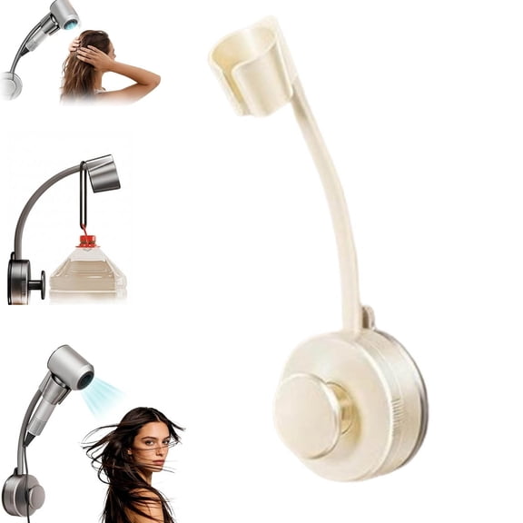 Hands-Free Rotating Hair Dryer Holder,Adjustable 360° Swivel Arm Wall Mounted Stand,Salon Styling Tool Organizer Fits 99% Blow Dryers,Universal Fit for Home, Travel & Pet Grooming