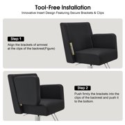 BarberPub 360° Swivel Salon Chair, Hair Stylist Hydraulic Styling Barber Chair for SPA Home Salon, Barbershop, Black