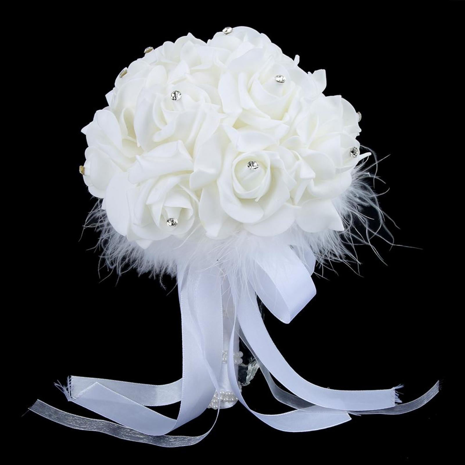 Newly Bride Bouquet Wedding Foam Simulation Holding Flowers Elegant Party Decor 