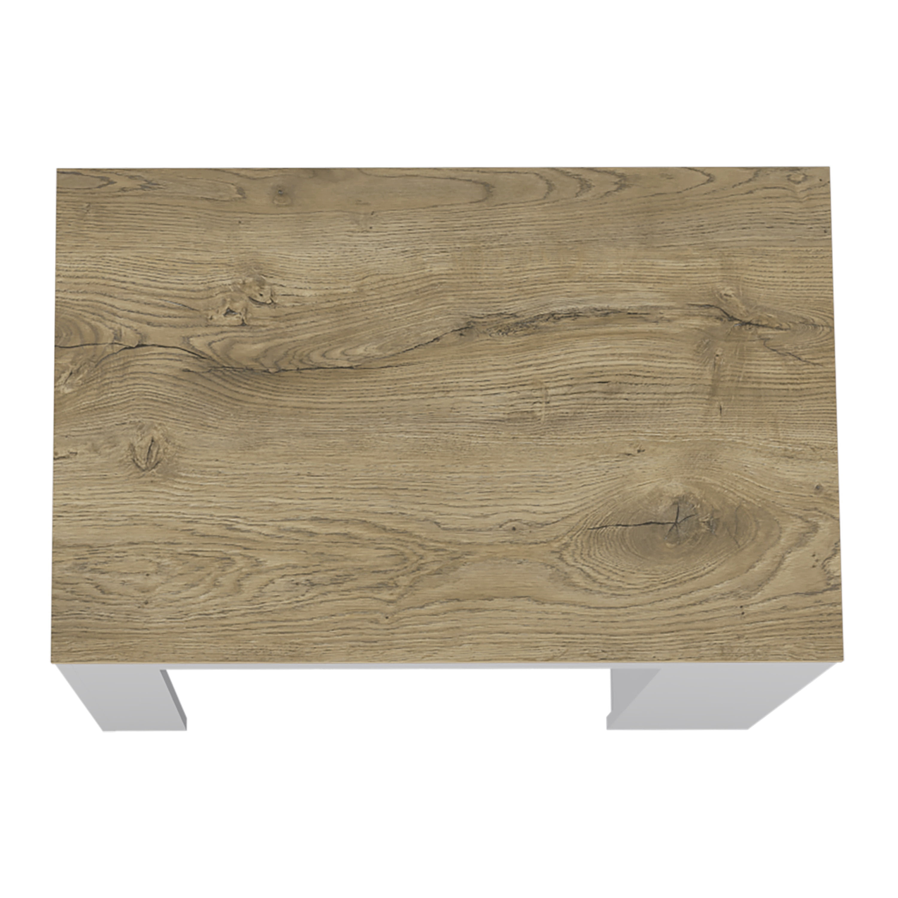 LiviNest Compact Kitchen Island with Shelves: 8 sq ft Workspace & 50-Item Storage for Small Kitchens - 36.2"W x 23.2"D White Macadamia Kitchen Bar Table & Prep Station