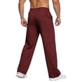 thumbnail image 5 of Gubotare Mens Athletic Pants with Pockets Sweatpants for Men Baggy Drawstring Elastic Waist Wide Leg Sweat Pants with Pockets Loose Athletic Workout Clothes (Wine,M), 5 of 5