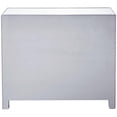 thumbnail image 6 of Maklaine Solid Wood Antique Silver Nightstand Rectangular Crystal Knobs 32" x 38" x 12" Assembled, 6 of 12