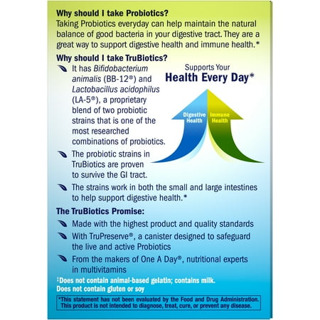 TruBiotics Daily Probiotic Supplement Capsules 45 Capsules (Pack of 4)