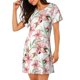 thumbnail image 2 of Fotbe Lilies Flowers Bata de Dormir para Mujer con Estampado, Camisón de Algodón de Manga Corta, Ropa de Dormir Casual, 2 of 6
