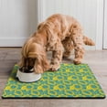 thumbnail image 2 of Rustic Floral Sunflower Pet Food Pad - Absorbent Non-Slip Dog Mat with Retro Graphic Design, Large Size, 2 of 3