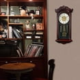 thumbnail image 3 of Vintag Style Wall Pendulum Clock, Wall Clock with Swing, Wall Clock for Living Room Kitchen Office Home Silent Imitation Carved Solid Wood Clock, 3 of 7