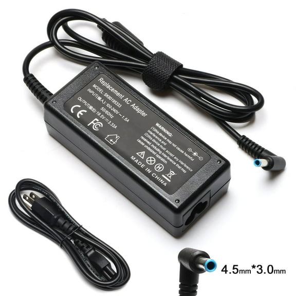 65W Adapter for HP Chromebook 11 14 G3 G4 X360 Series Notebook Charger 11-v020wm 11-v025wm 11-v010wm 14-q010dx 14-ak013dx; HP Envy x360 15-u010dx 15-u011dx 15-u002xx Laptop Charger