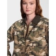 thumbnail image 5 of No Boundaries Cotton Twill Barn Jacket with Faux Leather Collar, Women's XXS-4X, 5 of 6