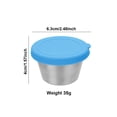 thumbnail image 4 of Ounissouiy Contenedor confiable de aderezo para ensaladas, taza conveniente para condimentos, contenedor de salsa de viaje, tapas coloridas Cocina y Comedor Azul, 4 of 6