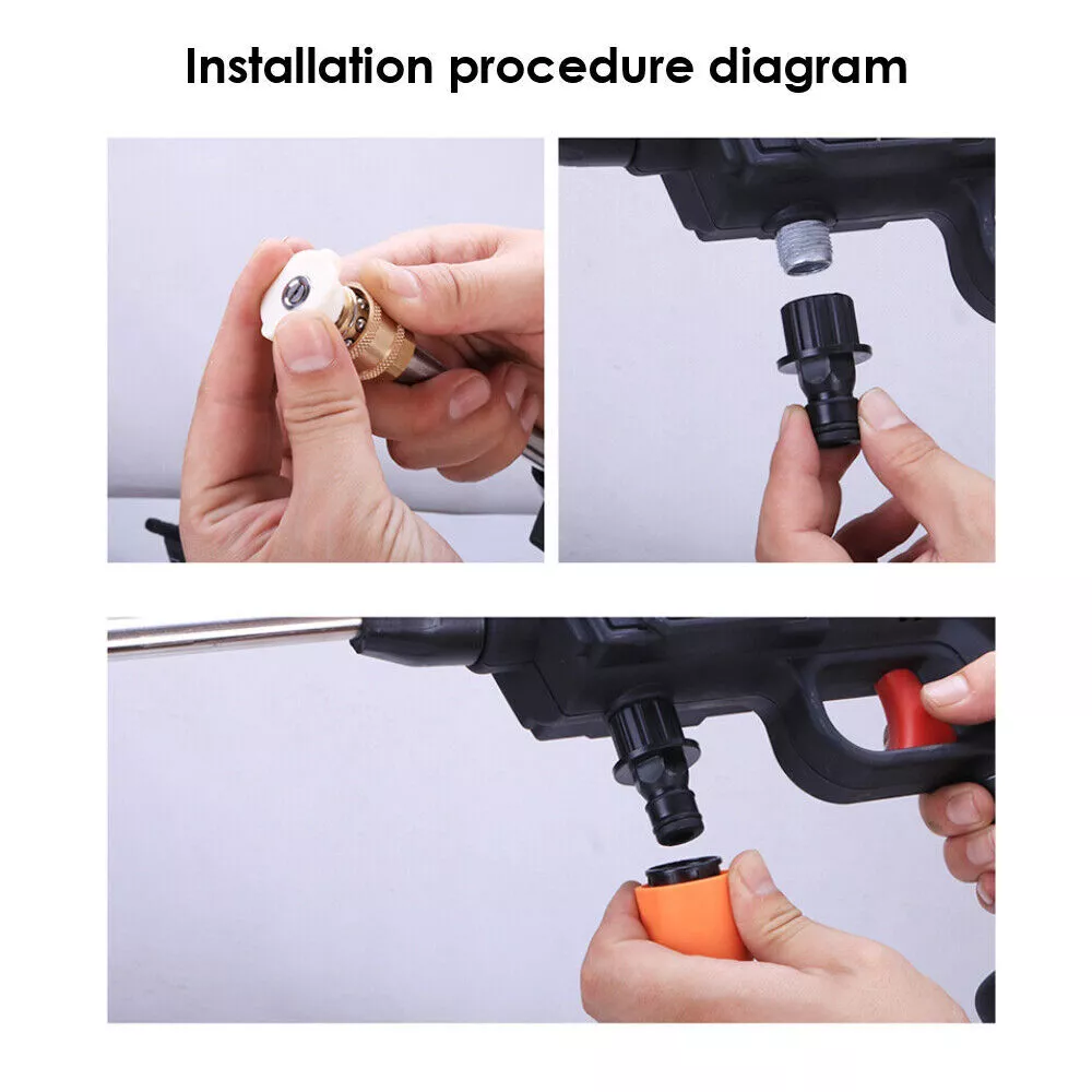 Cordless Portable Power Washer - Battery Powered Pressure Washer,Handheld Pressure Washer Gun with Nozzles,Rechargeable High-Pressure Car Washer Gun for Car Washing/Home/Floor