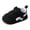 S-Black, variant on Unisex Sneakers For Newborn Boys Girls 0-6 Months Hook And Loop Crawling And Walking Shoes Solid Color Indoor Trainers Lovely Shoes Black