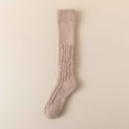 thumbnail image 2 of Cmunyle Womens Long Tube Slipper Socks Winter Warm Fleece Lined Cozy Soft Thick Fuzzy Non-Slip Indoor Comfort Socks Free Size Polyester Spandex Material In Rose Gold Color, 2 of 4