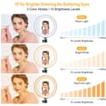 thumbnail image 2 of 10.2 Selfie Ring Light w/ Tripod Stand & Phone Holder 3 Modes 10 Brightness Level 120 LED Bulbs Dimmable Selfie Ringlight for Live Stream Makeup YouTube Video Photography Shooting, 2 of 6