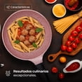 thumbnail image 4 of Batería De Cocina Sweet Cherry Con Recubrimiento Antiadherente De Cerámica Y Diseño Marmoleado Color Rosa 4 piezas- Queen Sense, 4 of 7