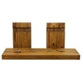thumbnail image 5 of Strata Furniture 18x48" Traditional Wood Two Seat Block Bench in Oak, 5 of 5