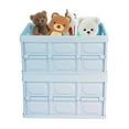 thumbnail image 3 of Moclever 2Pcs Foldable Storage Bins, 15gal Stackable Storage Box with Dustproof Lid Waterproof Interior Bag Utility Organizer Crate, Blue, 3 of 11