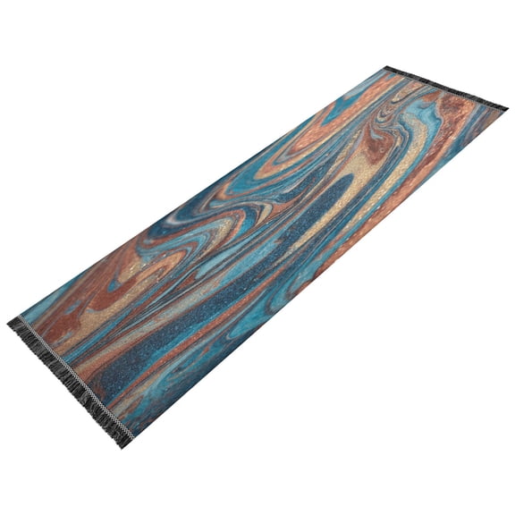 Vintage Modern Runner Rug,Non Slip Machine Washable 72"x23.5" Polyester Material Pet-Friendly Durable,Applicable to Entryway Rug Living Room Rug Shimmering with Brilliant Colors