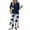 White, variant on 2 Piece Sets for Women Elbow Sleeve Tops and Wide Leg Long Pants Lounge Sets Beach Vacation Clothes Airport Travel Matching Clothing