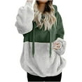 thumbnail image 1 of Birdeem Sweat à Capuche Patchwork pour Femmes Fermeture Éclair Manches Longues Hauts Blouse, 1 of 1