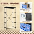 thumbnail image 4 of Animal Dresser for Bedroom with 4 Storage Drawers Leopard Blue Bamboo Frame Floral Dressers Chest of Drawers Steel Framed Fabric Closet Organizers for Nursery Entryway, 4 of 8