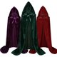 thumbnail image 2 of Capa de bruja de la película Hocus Pocus 2 con capucha, disfraz de Mary Sarah, Winifred Sanderson, hermana, para Halloween, para adultos y niños, capa larga para fiesta, 2 of 5