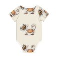 thumbnail image 5 of Balery Brown Cat Cartoon Pattern Baby Climbing Clothes Infant Bodysuit Cute Infant Bodysuit Baby Romper-12 Months, 5 of 7