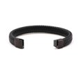thumbnail image 4 of KAIYANG Pulsera de cuero sintético para hombre, estilo clásico, tejida a mano, color negro, regalo, 4 of 5