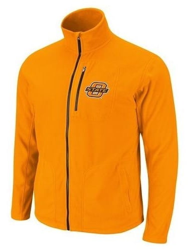 Oklahoma State University Men's Fleece Jacket Lightweight Full Zip Fleece by Colosseum