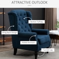 thumbnail image 4 of Blue Fabric Accent Chair with Breathable Material / Comfortable Seating in Any Room, 4 of 6
