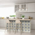 thumbnail image 3 of Mi Alma Peel and Stick Star Shaped B63 Backsplash Tile Stickers, Gray and Yellow, 7" x 7" (24-Pack), 3 of 10