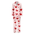 thumbnail image 6 of SJLDQY Valentines Women's Pajamas Set 2 Peice Pjs Set for Women Valentine's Day Love Heart Graphic Long Sleeve Pajama Tops Pants Soft Comfy Homewear Sleepwear Outfits, 6 of 6