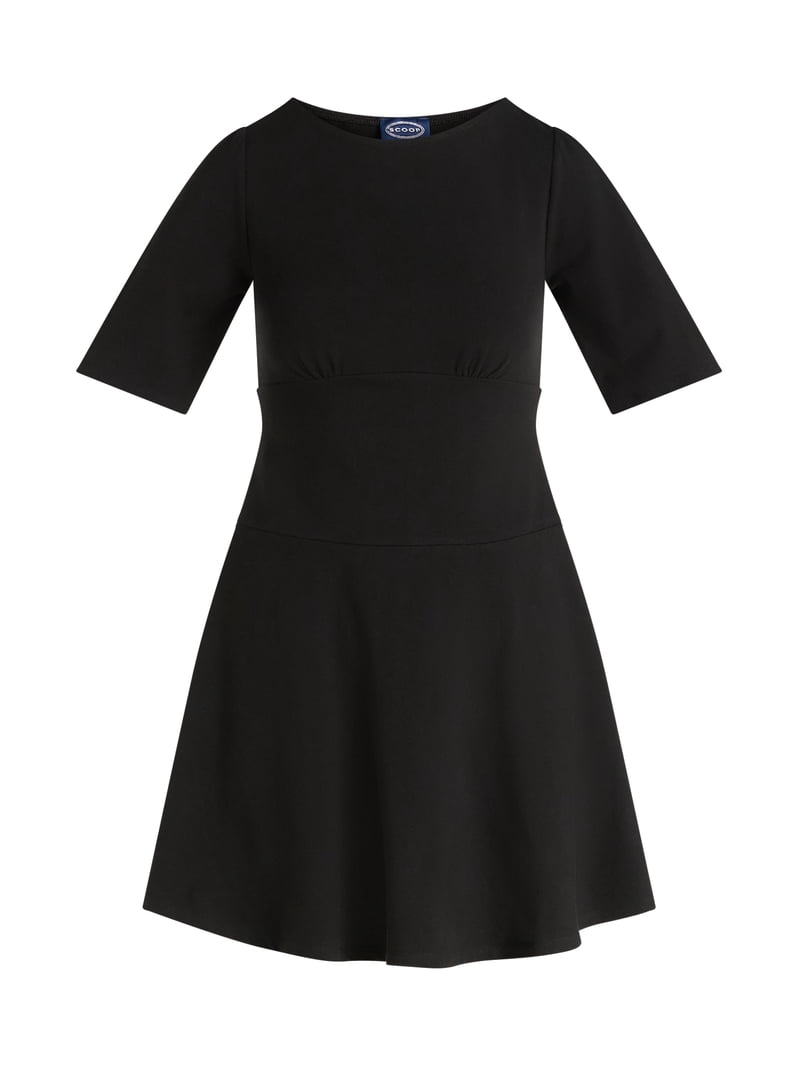 Scoop Women's Knit Mini Skater Dress with Elbow Length Sleeves, Sizes XS-XXL - Walmart.com Scoop Women's Knit Mini Skater Dress with Elbow Length Sleeves, Sizes XS-XXL - Walmart.com