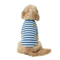 thumbnail image 5 of Oodles Blue Striped Banana Knit Spring Dog T-Shirt, Small, 5 of 7