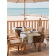 thumbnail image 2 of Outdoor Tablecloth with Umbrella Hole for Patio/Picnic/Party/Camping, Patchwork Texture Waterproof Table Cloth Rectangle Table Cover Washable, Retro Rustic Blocks Abstract Linen Brown (54"x 80"), 2 of 9