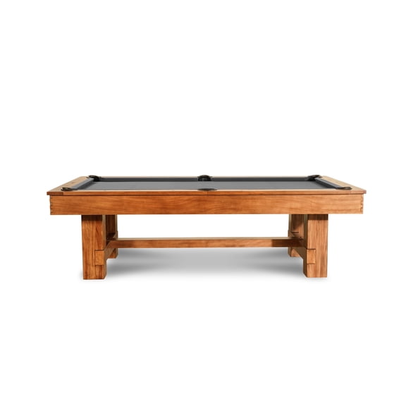 Empire USA Nixon Billiards Presli Slate Pool Table with Premium Billiard Accessories, Native Acacia, 8 ft