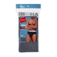 thumbnail image 5 of Hanes Ultimate Men's Underwear Briefs Pack - 4-Pack - Cotton-Stretch - Moisture-Wicking Black/Blue/Gray L, 5 of 8