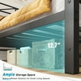thumbnail image 5 of EnHomee Queen Size Metal Platform Bed Frame Metal Bed Frame Queen with Headboard & Footboard Bed Frame with LED Lights & Storage,Noise Free,Black, 5 of 9
