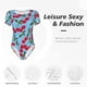 thumbnail image 4 of Balery Cherry Body de cuello redondo de manga corta para mujer Tops de manga corta Tops básicos-Large, 4 of 7