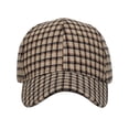 thumbnail image 5 of Yuanlong Unisex Plaid Baseball Cap Classic Grid Pattern Sun Hat Adjustable Winter Wind Blocking Casual Daily Travel Headwear, 5 of 9