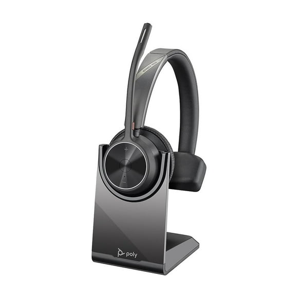 Auriculares inalámbricos Poly Voyager 4310 UC con soporte de carga