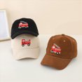 thumbnail image 3 of Gibobby Car Pattern Baseball Caps for Boys Girls Fire Truck Excavator Trucker Hat Adjustable Summer Sun Hat for Kids Age 12-18 Months 1-4T(One Size,Coffee), 3 of 3