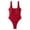 Red, variant on Xfvqtps Women One Piece Swimsuit Glitter Shiny High Cut Tie Back Square Neck Backless Tummy Control Swimwear for Beach Black