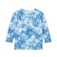 thumbnail image 5 of GERsome Boys Girls T Shirts 3/4 Sleeve Tie-Dye Tops Loose Fit Crewneck Tshirts Unisex Kids Casual Summer Tees Comfy Blouses for Kids 3-12 Years, 5 of 5