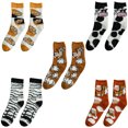 thumbnail image 1 of 5 Pair Fuzzy Crew Socks Cute Pattern Fleece Winter Socks Fluffy Slipper Socks, 1 of 10