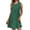 Army Green, variant on Women's Casual Summer Dress, Crewneck Solid Color Flowy A-Line Beach Dress with Soft Lightweight Fabric for Daily Wear, Travel & Vacation, Comfortable Easy-Fit Style