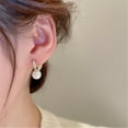 thumbnail image 4 of Delicate Floral Rabbits Ears Studs With Imitation Pearls Trendy Easter Jewelry For Women Fashionable Holiday, 4 of 8