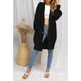 thumbnail image 3 of Knit Long Cardigan Open Front Batwing Sleeve Cardigan Sweaters for Women, 3 of 8